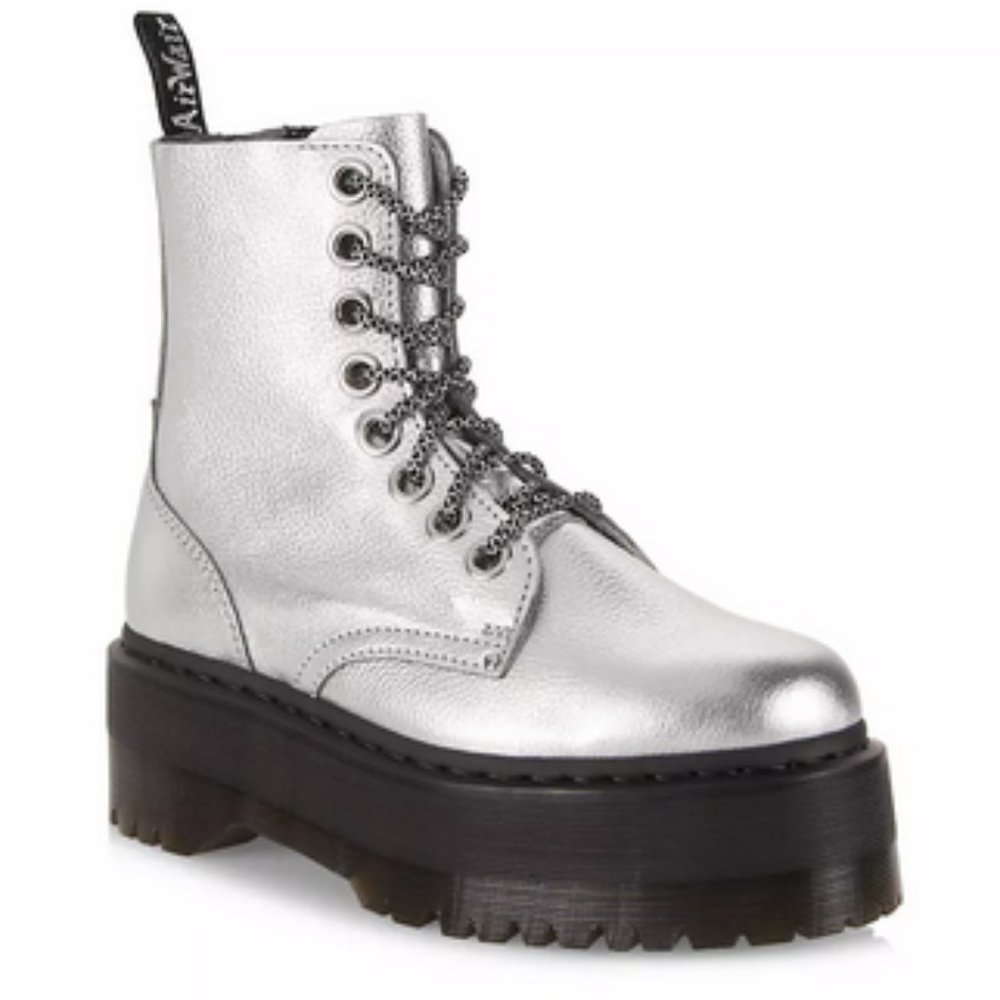 RARE Dr. Martens Jadon Max Boot Metallic Leather Platforms Brand New in Box
